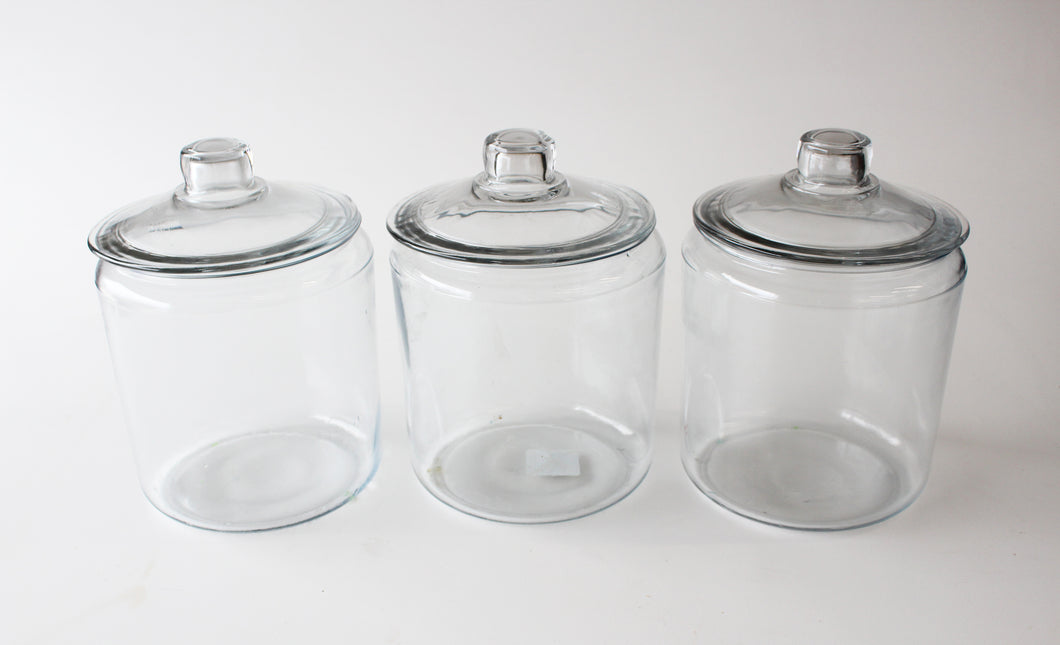 3 Large Glass Bell Jars