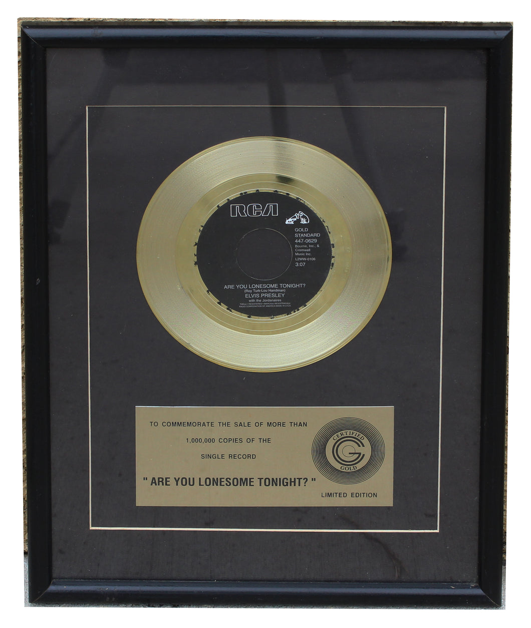 RCA Elvis Gold Record