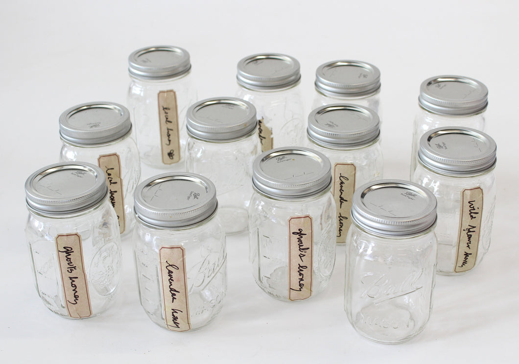 Set of 12 Mason Jars with Lids