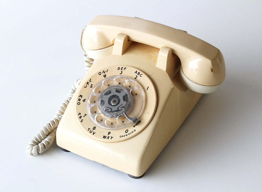 Beige Rotary Phone