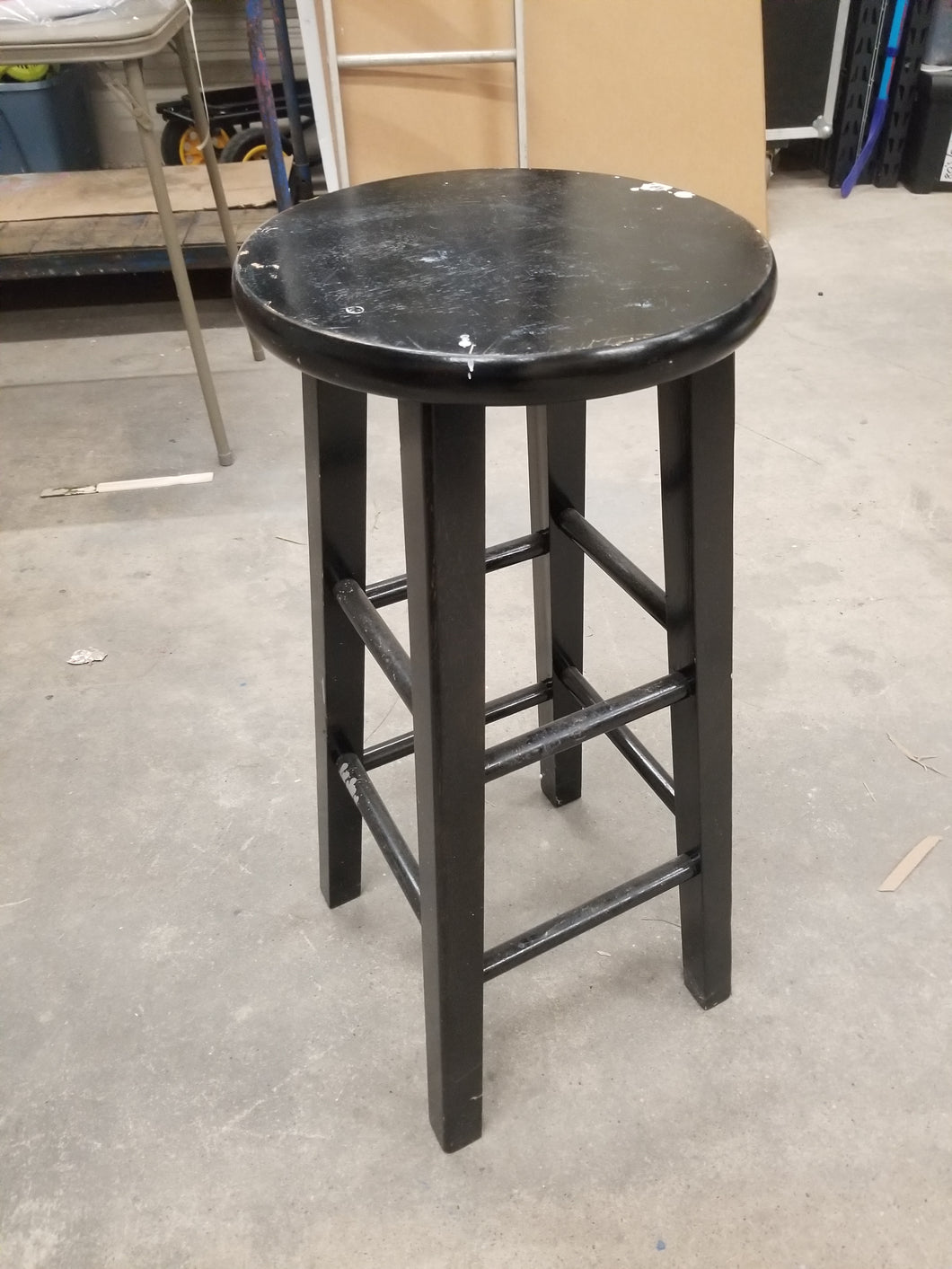 Black Wooden Stool