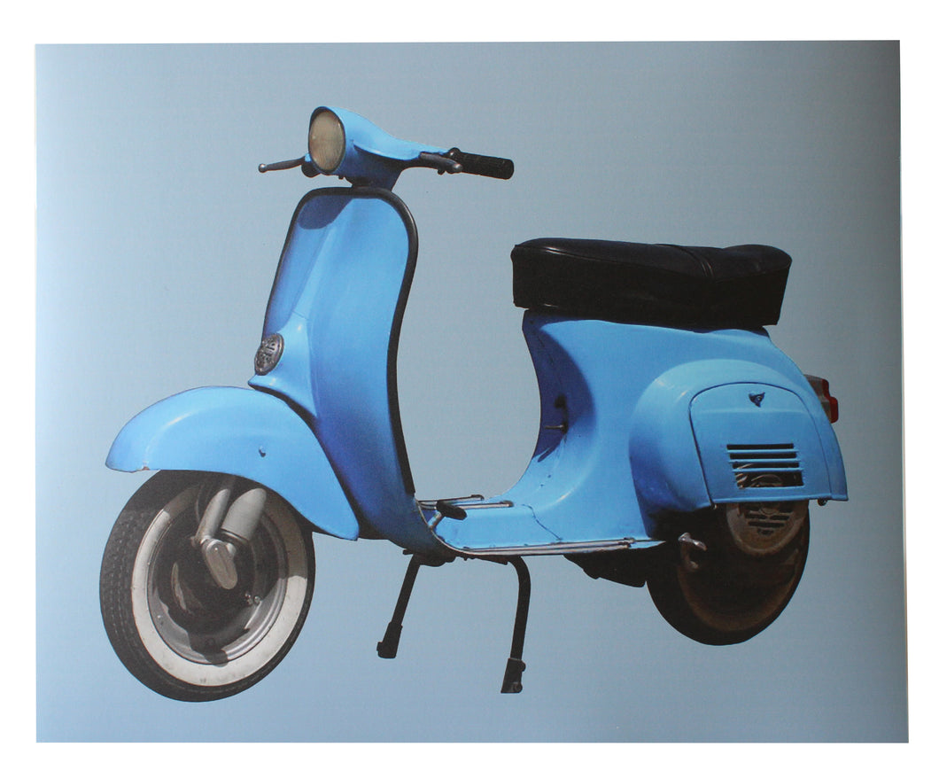 Blue Moped Print