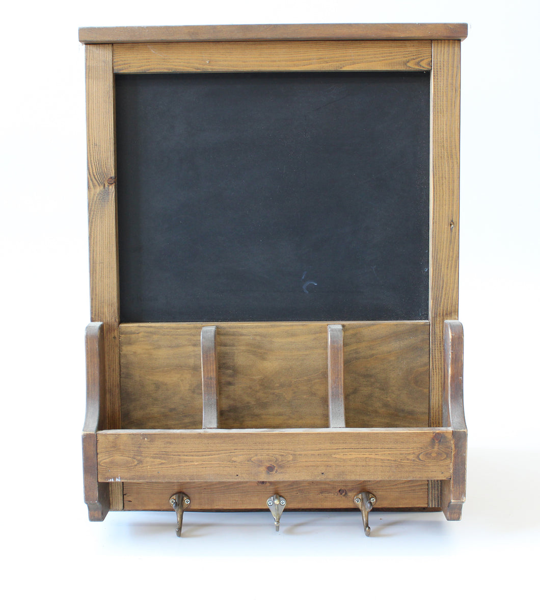 Chalkboard with Hooks & Cubbies