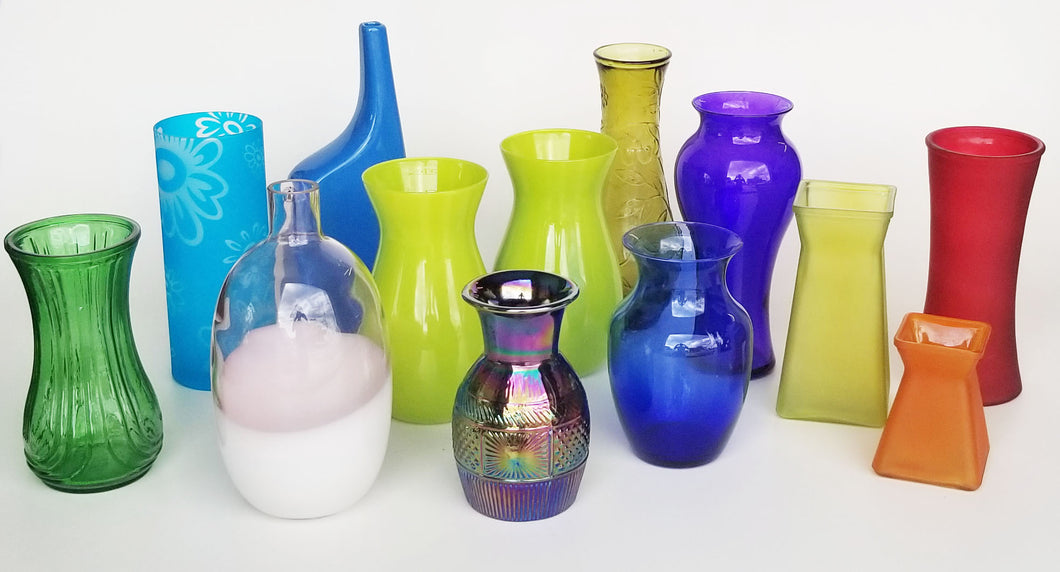 Colored Glass Vases