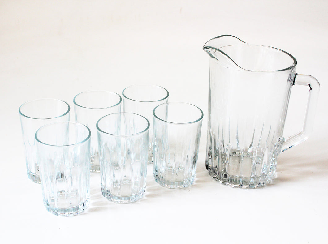 Crisa Glass Pitcher & Glasses