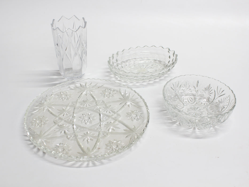 Cut Glass; 4 Pieces