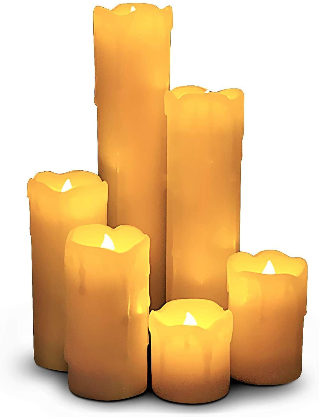 Set of 6 Flame-less Candles