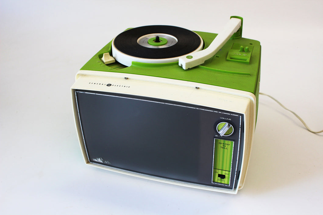 G&E Lime Green Record Player
