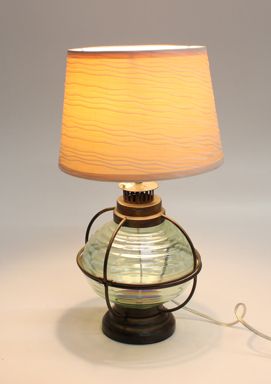 Glass and Metal Vintage Lamp