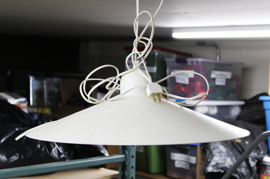 Industrial White Metal Lamp