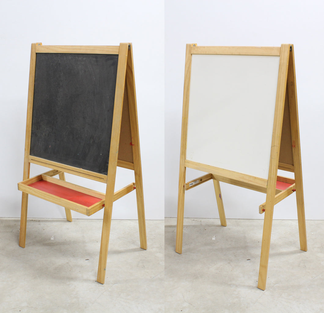 Kids' Foldable Chalkboard & Dry Erase Board