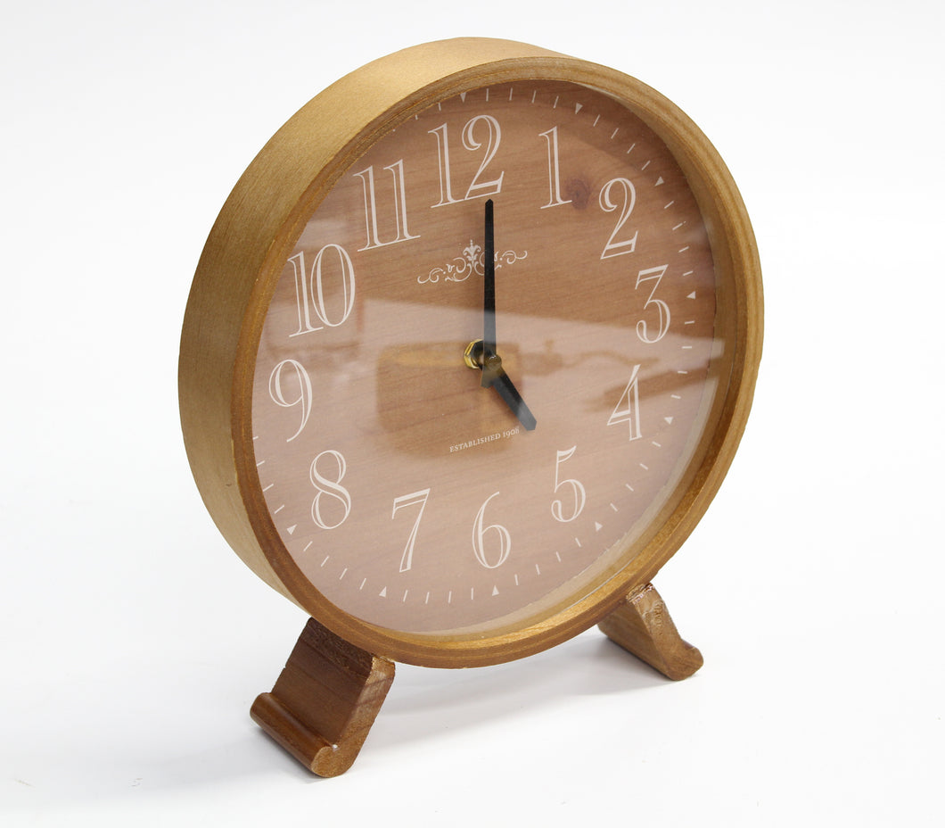 Large Wood Table Mantle Clock