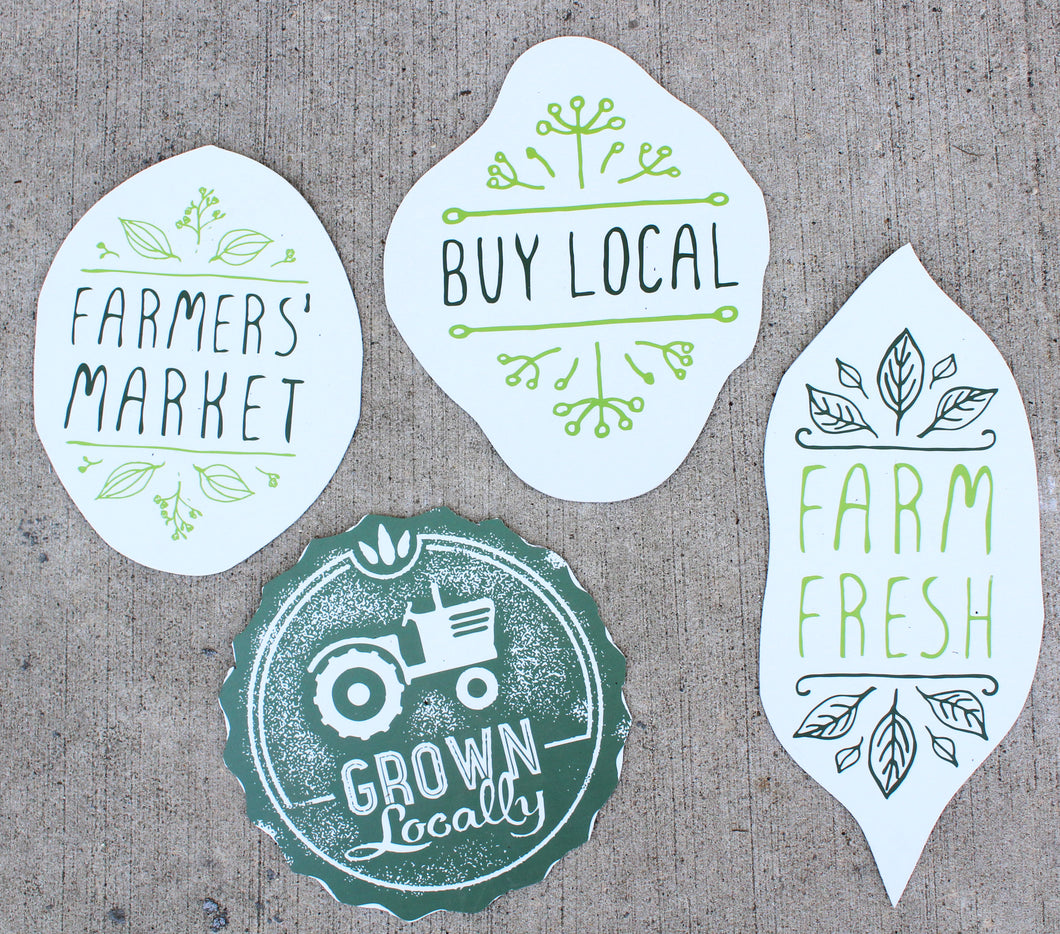 Local Farmers' Market Signs