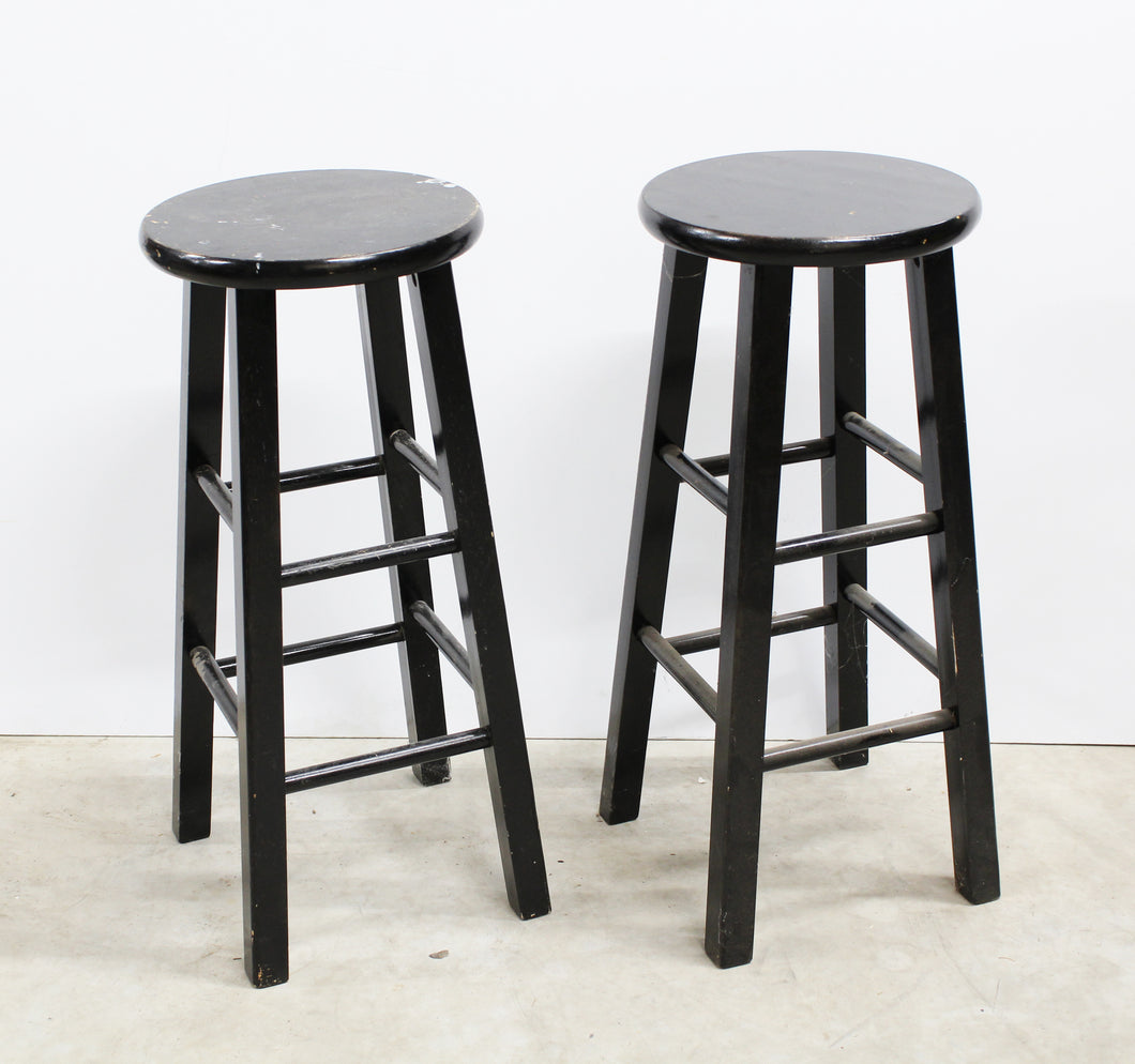 Pair of Black Stools (Rented Separately)