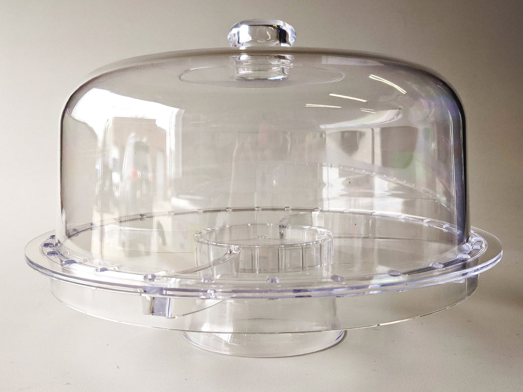 Plastic Cake Stand with Dome Lid