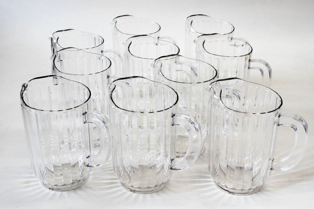 Set of 10 Plastic Restaurant Pitchers