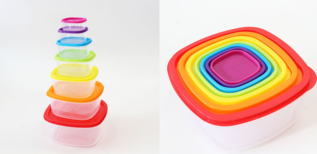 Rainbow Tupperware