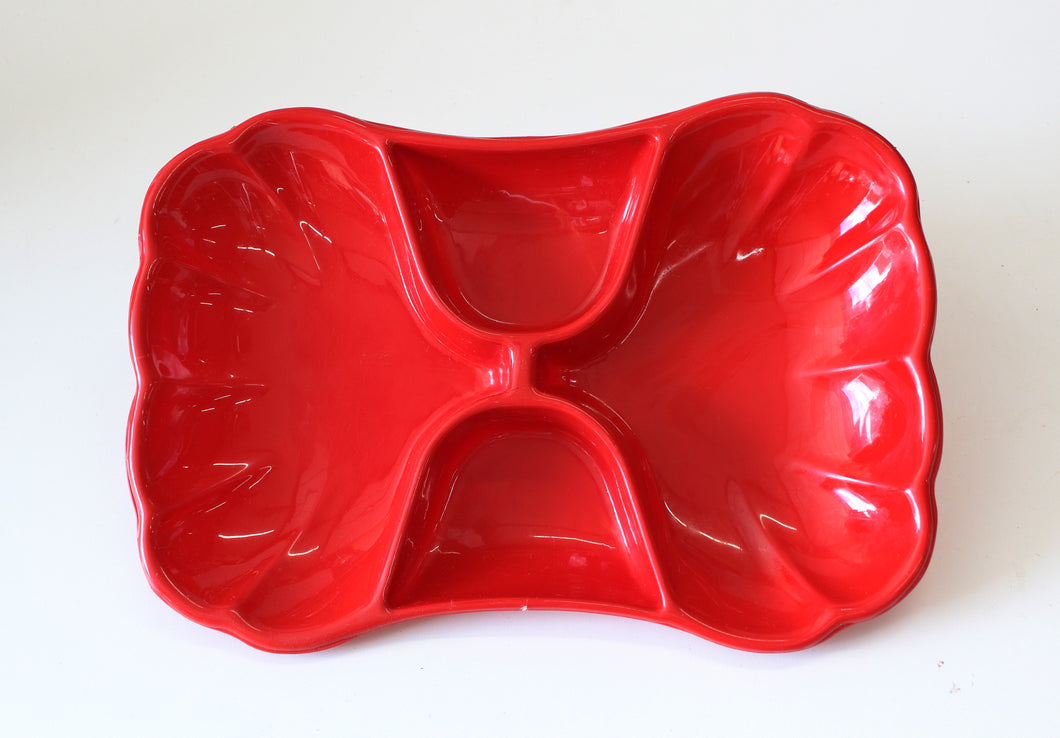 Red Plastic Party Tray