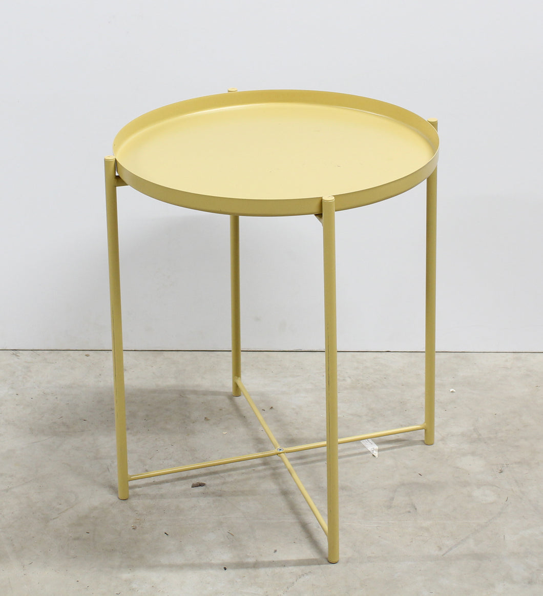 Round Yellow Metal IKEA Table