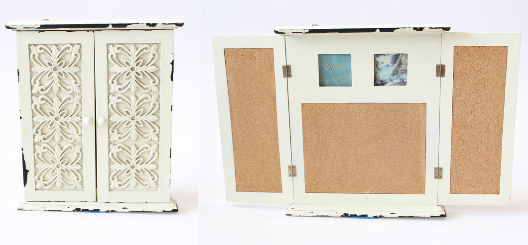 Shabby Chic Distressed Corkboard Window Frame