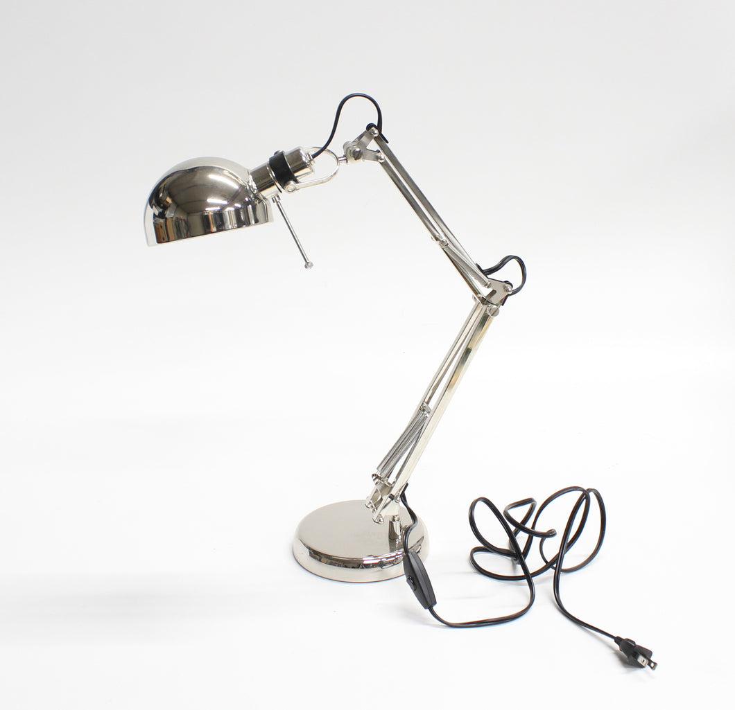 Shiny Metal Table Lamp with Rotating Head