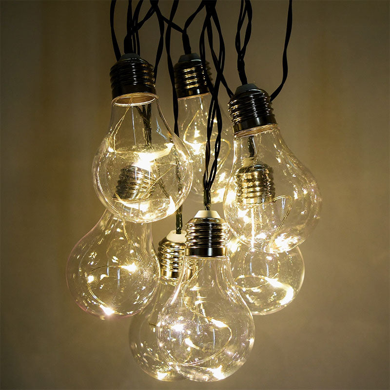 Solar Vintage-Style Bulb String Lights