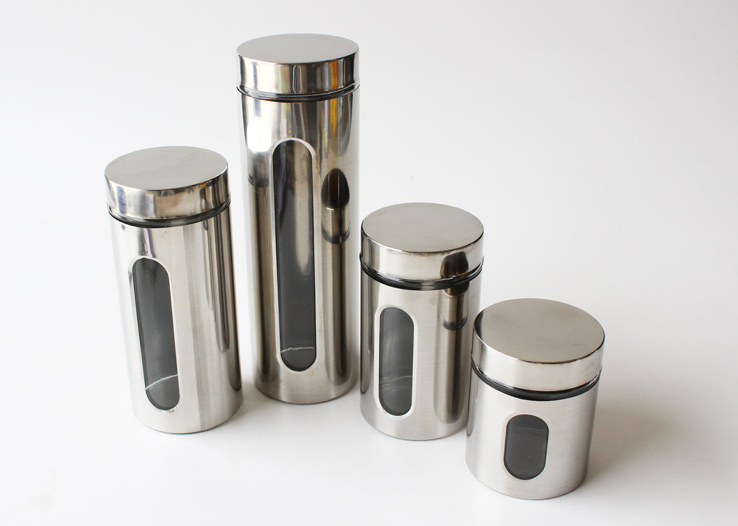 Stainless Steel Glass Canisters