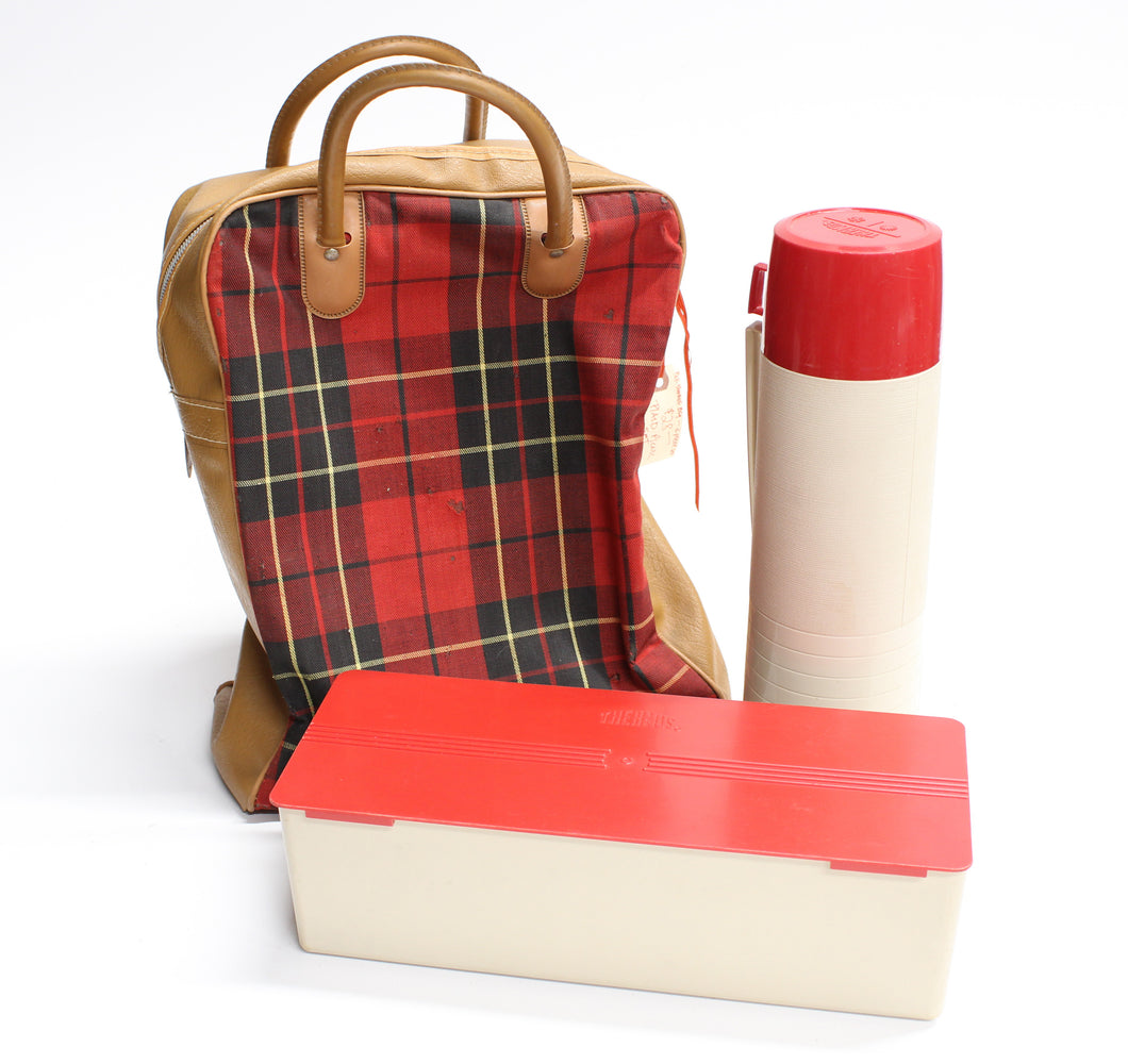 Scotch Plaid Thermos Picnic Set