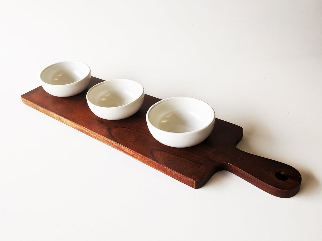 Three Bowl Serving Board
