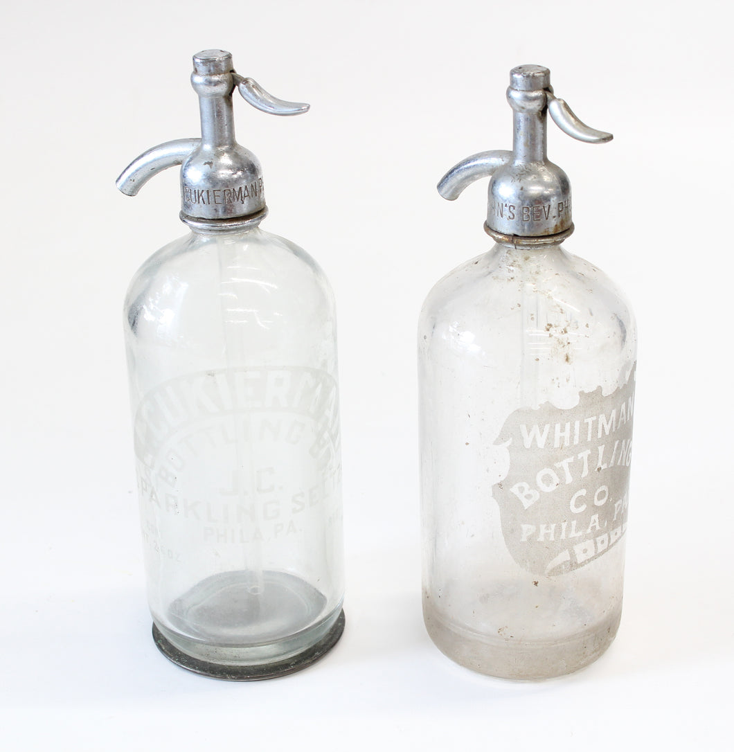 2 Vintage Seltzer Bottles