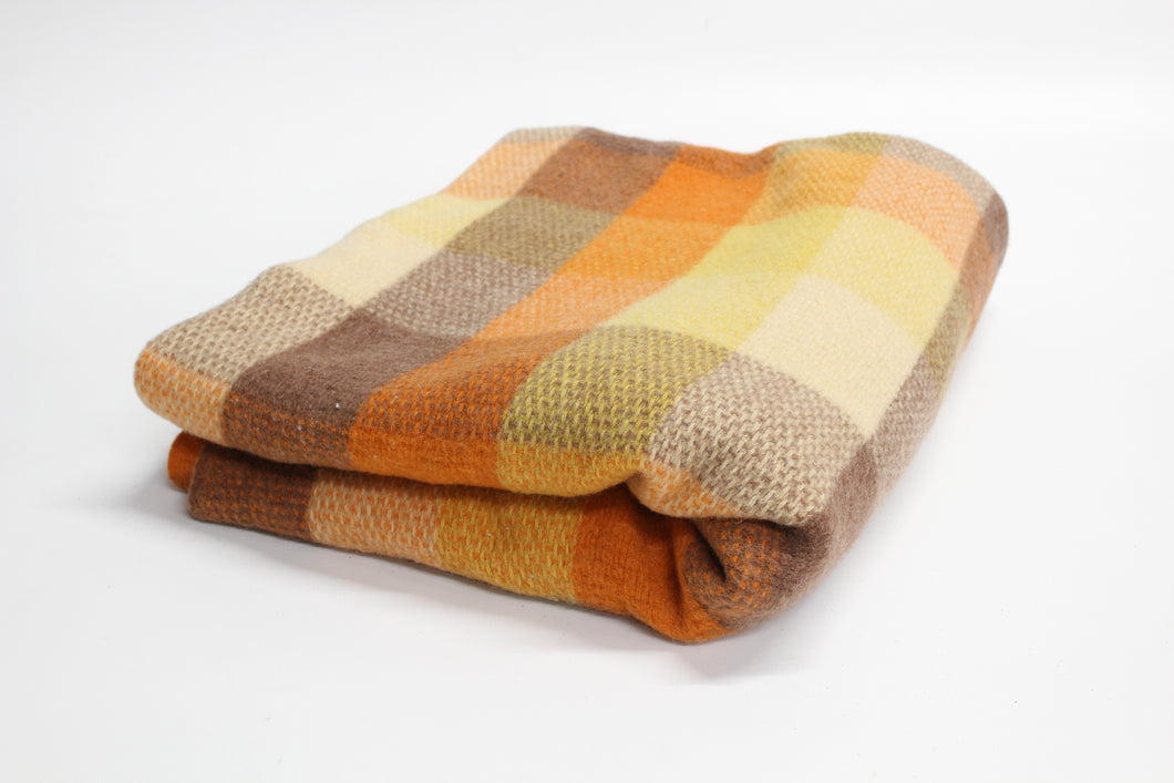 Vintage Plaid Wool Blanket