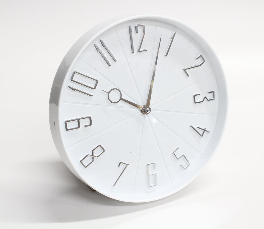 White Analog Round Wall Clock