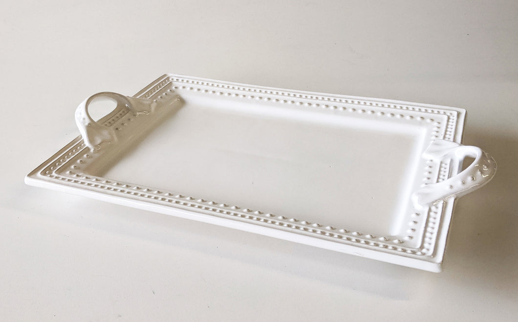 White Ceramic Decorative Platter